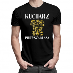 Kucharz pierwsza klasa - męska koszulka z nadrukiem