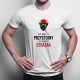 Nie dość, że przystojny to jeszcze strażak - męska koszulka z nadrukiem