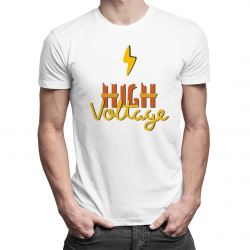 High voltage - męska koszulka z nadrukiem