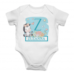 Produkt personalizowany Zebra (dziewczynka)  - body dziecięce z nadrukiem