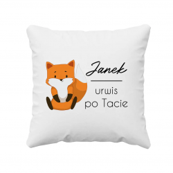 Urwis po tacie + imię - produkt personalizowany - poduszka z nadrukiem