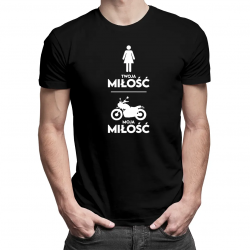 Twoja miłość Moja miłość - męska koszulka z nadrukiem
