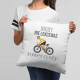Nigdy nie lekceważ rowerzysty - poduszka z nadrukiem