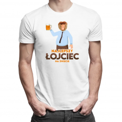 Najlepszy łojciec na świecie v2 - męska koszulka z nadrukiem