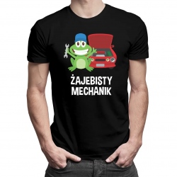 Żajebisty mechanik - męska koszulka z nadrukiem