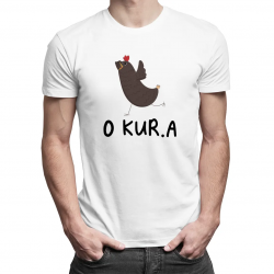 O kur.a - męska koszulka z nadrukiem