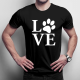 Love animals - męska koszulka z nadrukiem