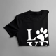 Love animals - męska koszulka z nadrukiem
