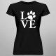 Love animals - damska koszulka z nadrukiem