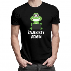 Żajebisty admin - męska koszulka z nadrukiem