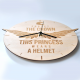 Forget the crown, this princess wears a helmet - drewniany zegar ścienny z grawerem