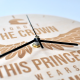 Forget the crown, this princess wears a helmet - drewniany zegar ścienny z grawerem
