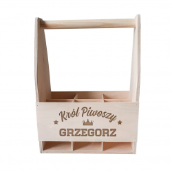 Król piwoszy + imię - produkt personalizowany - nosidło z grawerem