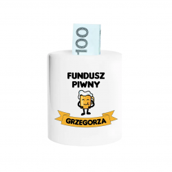 Fundusz piwny + imię - produkt personalizowany - skarbonka z nadrukiem