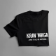 Krav maga - męska koszulka z nadrukiem