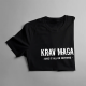 Krav maga - damska koszulka z nadrukiem