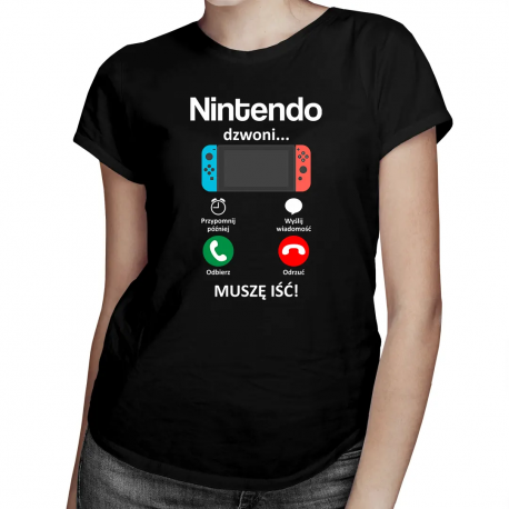 Nintendo dzwoni, muszę iść - damska z nadrukiem