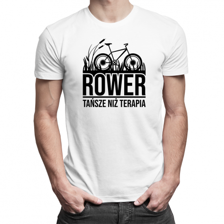 Rower, tańsze niż terapia - męska z nadrukiem