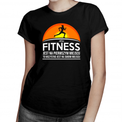 Jeśli jest na pierwszym miejscu - Fitness - damska z nadrukiem
