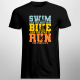 Triathlon - swim, bike, run - męska koszulka na prezent dla triathlonisty