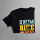 Triathlon - swim, bike, run - męska koszulka na prezent dla triathlonisty