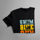 Triathlon - swim, bike, run - damska koszulka na prezent dla triathlonisty