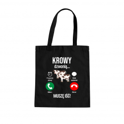 Krowy dzwonią, muszę iść - torba na prezent