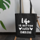 Life is better with chickens - torba na prezent dla hodowcy kur