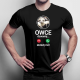 Owce dzwonią, muszę iść - męska koszulka na prezent