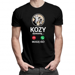 Kozy dzwonią, muszę iść - męska koszulka na prezent