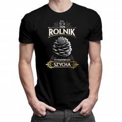 Ten rolnik to największa szycha - męska koszulka na prezent dla emeryta