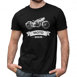 Motoholik - męska koszulka na prezent dla motocyklisty