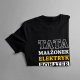 Tata, małżonek, elektryk, bohater + imię - produkt personalizowany - męska koszulka na prezent