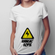 WYPRZEDAŻ - Uwaga! Kopie - damska koszulka z nadrukiem