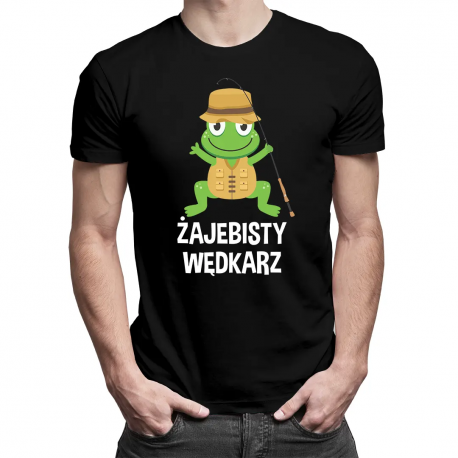 Żajebisty wędkarz - męska koszulka na prezent dla wędkarza