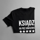 Ksiądz na pięć gwiazdek - męska koszulka na prezent dla księdza