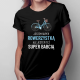 Jestem super rowerzystką, ale jestem też super babcią - damska koszulka na prezent dla babci