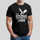 Dobry rzeźnik zdobywa doświadczenie latami - męska koszulka na prezent dla rzeźnika