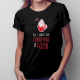 All I want for christmas is food - damska koszulka na prezent