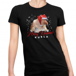 Mery Krismas Kurła - damska koszulka na prezent