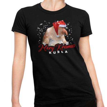 Mery Krismas Kurła - damska koszulka na prezent