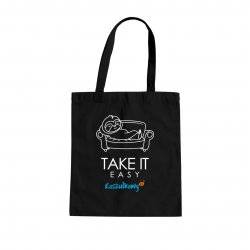 Take it easy - czarna torba na prezent