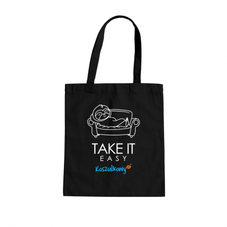 Take it easy - czarna torba na prezent