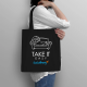 Take it easy - czarna torba na prezent