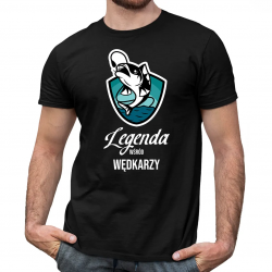 Legenda wśród wędkarzy - męska koszulka na prezent dla wędkarza