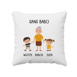 Gang babci - poduszka na prezent dla babci - produkt personalizowany