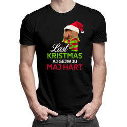 Last kristmas aj gejw ju maj hart - męska koszulka na prezent