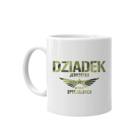 Dziadek Jednostka Do Zadań Specjalnych - kubek z nadrukiem na prezent