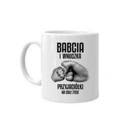 Babcia i wnuczka - przyjaciółki na całe życie - poduszka z nadrukiem na prezent