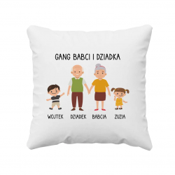 Gang babci i dziadka - poduszka na prezent dla babci - produkt personalizowany